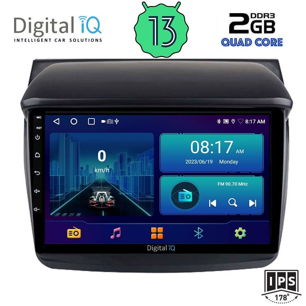 DIGITAL IQ BXB 1436_GPS (9inc) MULTIMEDIA TABLET OEM MITSUBISHI L200 mod. 2006-2015