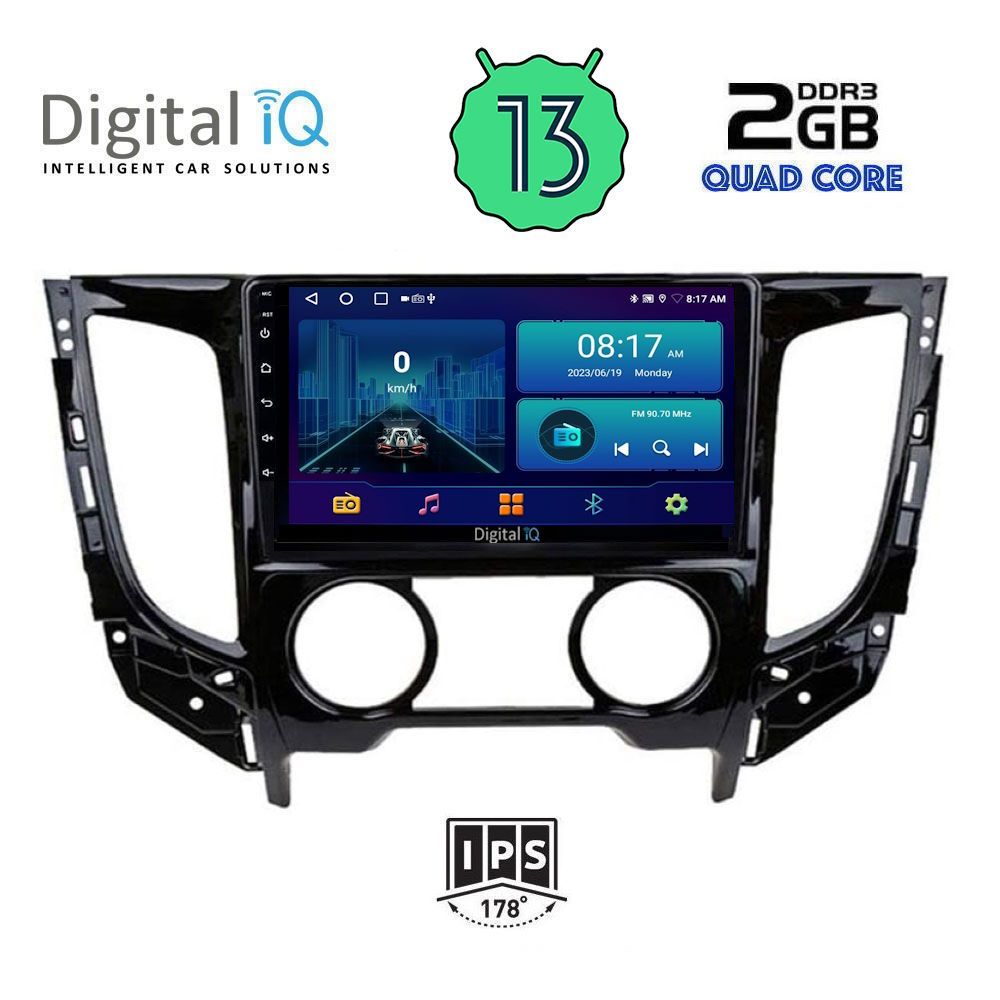 DIGITAL IQ BXB 1437_GPS A/C (9inc) MULTIMEDIA TABLET OEM MITSUBISHI L200 mod. 2015&gt; με A/C