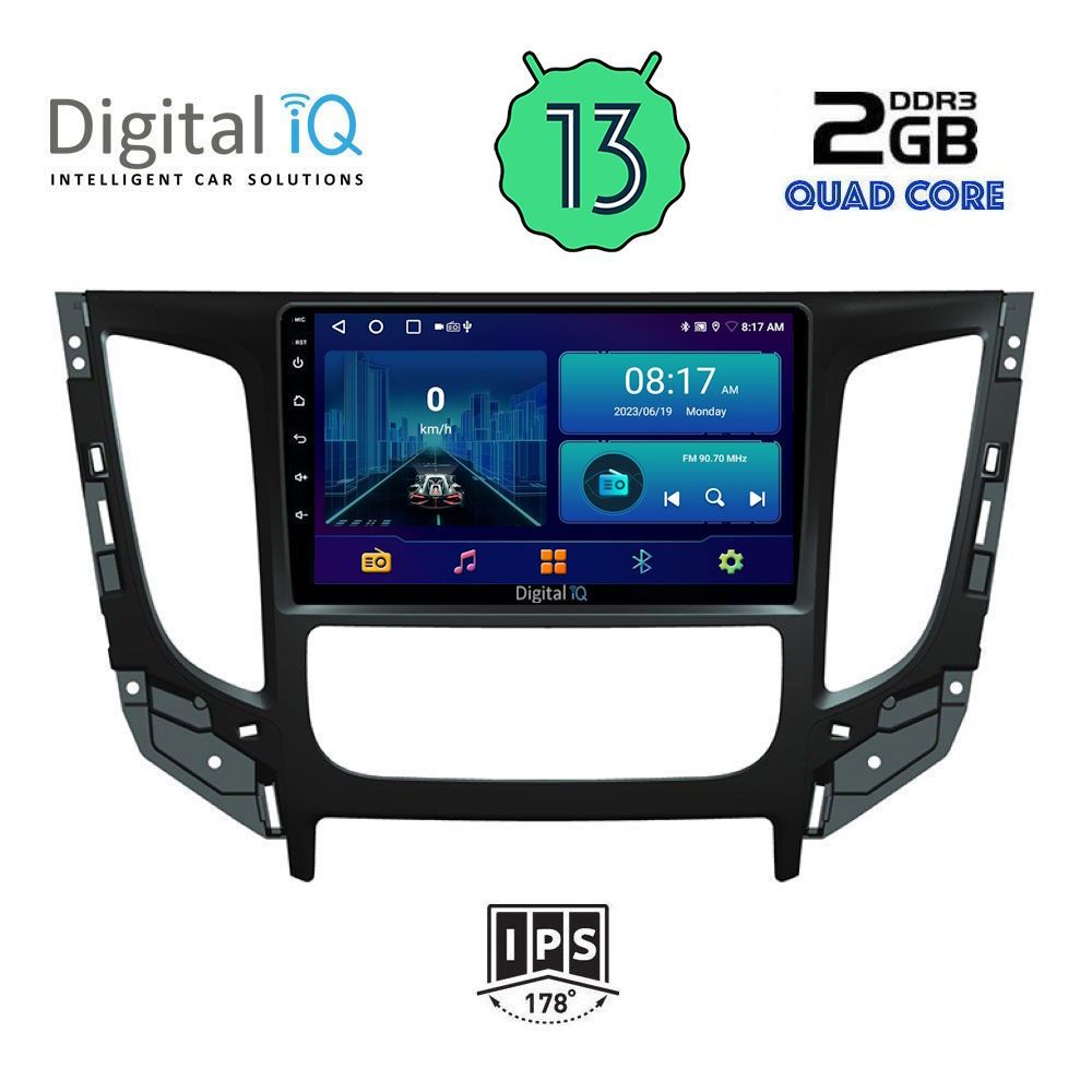 DIGITAL IQ BXB 1437_GPS CLIMA (9inc) MULTIMEDIA TABLET OEM MITSUBISHI L200 mod. 2015&gt; με CLIMA