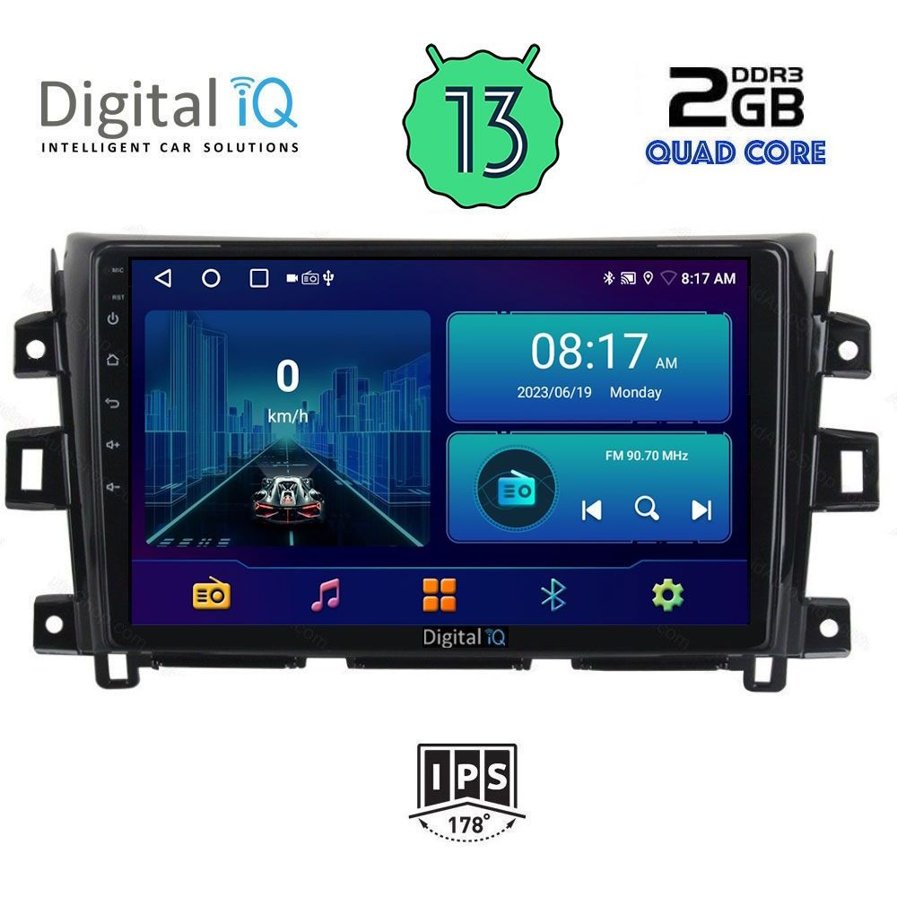 DIGITAL IQ BXB 1455_GPS (9inc) MULTIMEDIA TABLET OEM NISSAN NAVARA mod. 2016&gt;