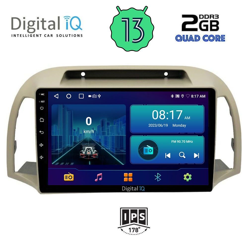 DIGITAL IQ BXB 1457_GPS (9inc) MULTIMEDIA TABLET OEM NISSAN MICRA K12 mod. 2002-2010