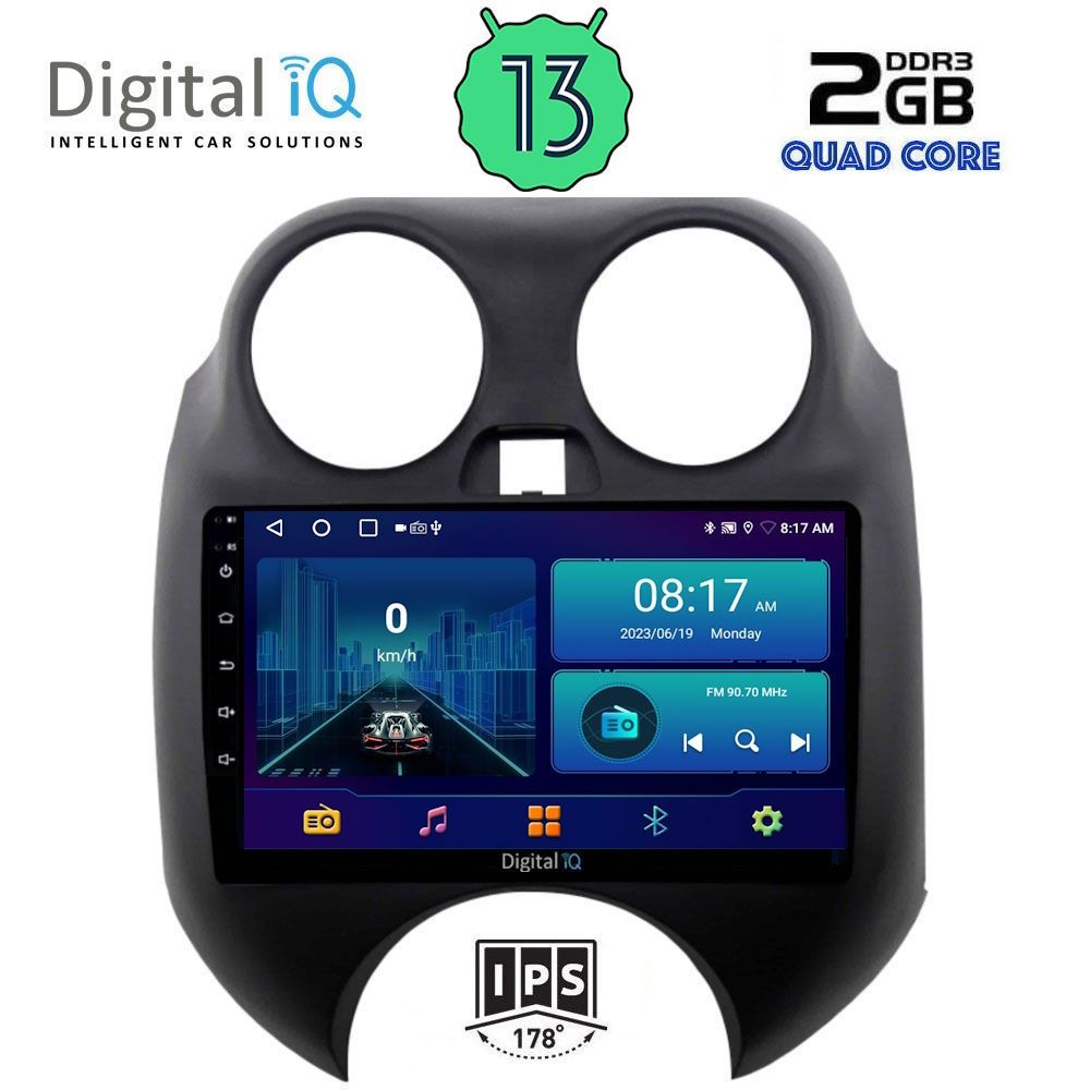 DIGITAL IQ BXB 1459_GPS (9inc) MULTIMEDIA TABLET OEM NISSAN MICRA mod. 2010-2014