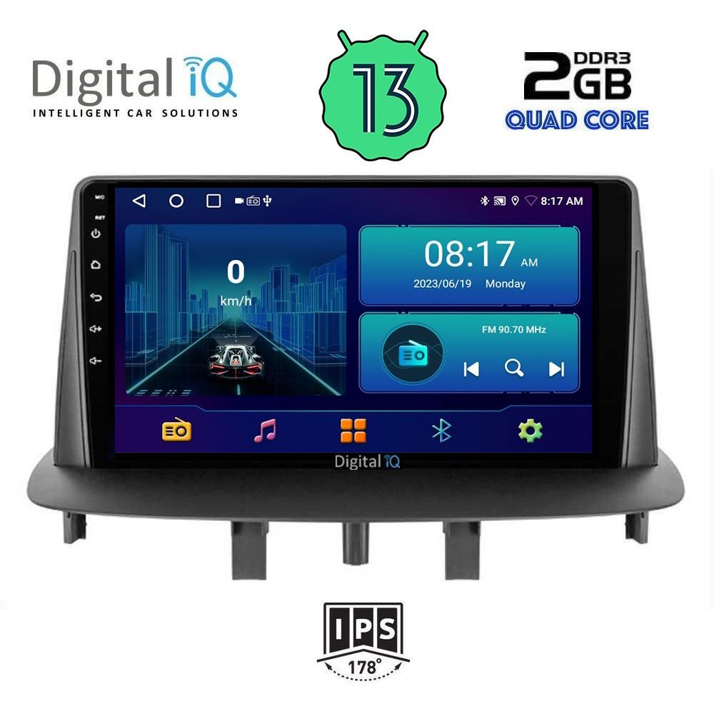 DIGITAL IQ BXB 1556_GPS (9inc) MULTIMEDIA TABLET OEM RENAULT MEGANE 3 mod. 2009-2016