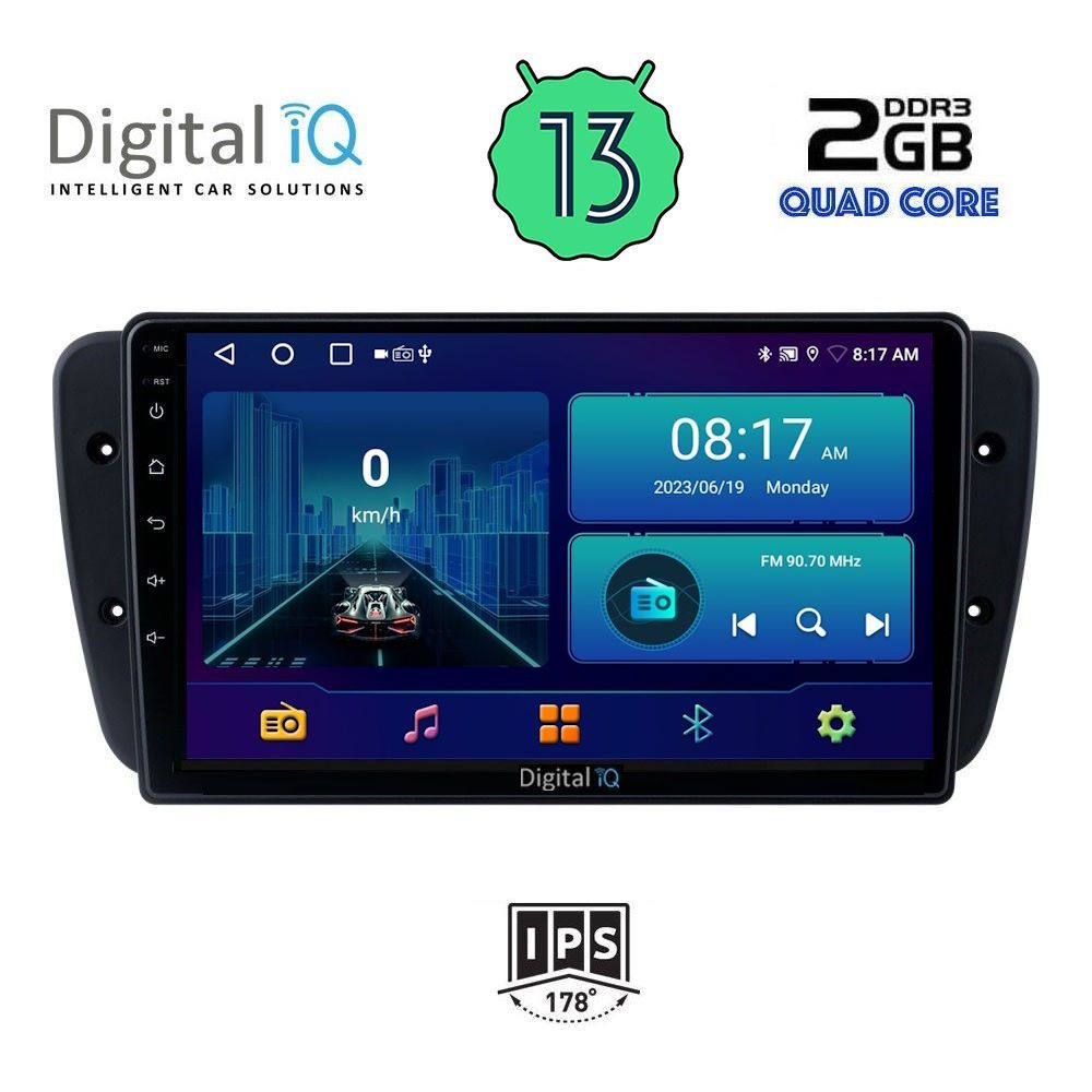 DIGITAL IQ BXB 1571_GPS (9inc) MULTIMEDIA TABLET OEM SEAT IBIZA mod. 2008-2015