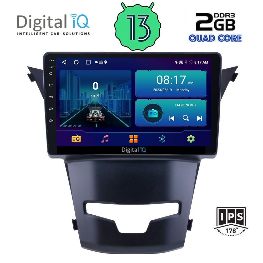 DIGITAL IQ BXB 1653_GPS (9inc) MULTIMEDIA TABLET OEM SSANGYANG KORANDO mod. 2014&gt;