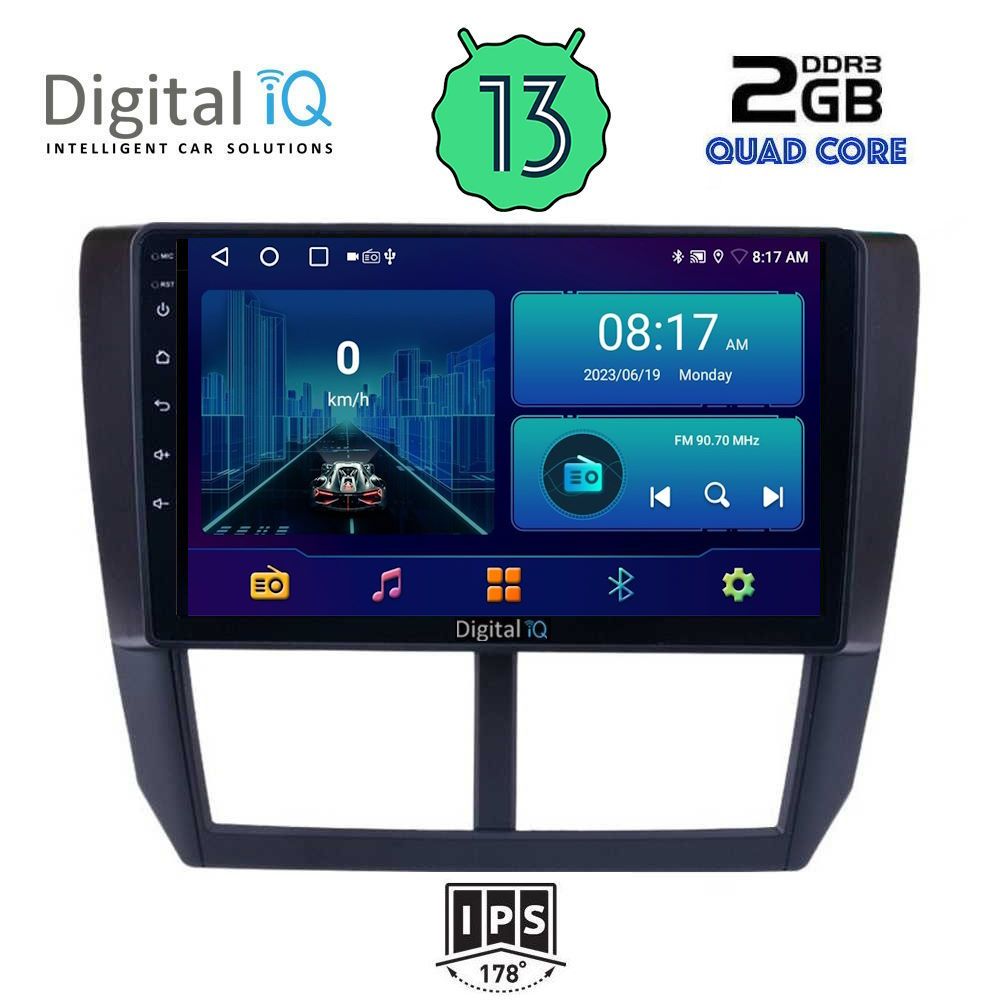 DIGITAL IQ BXB 1662_GPS (9inc) MULTIMEDIA TABLET OEM SUBARU FORESTER - IMPREZA - XV mod. 2008-2013