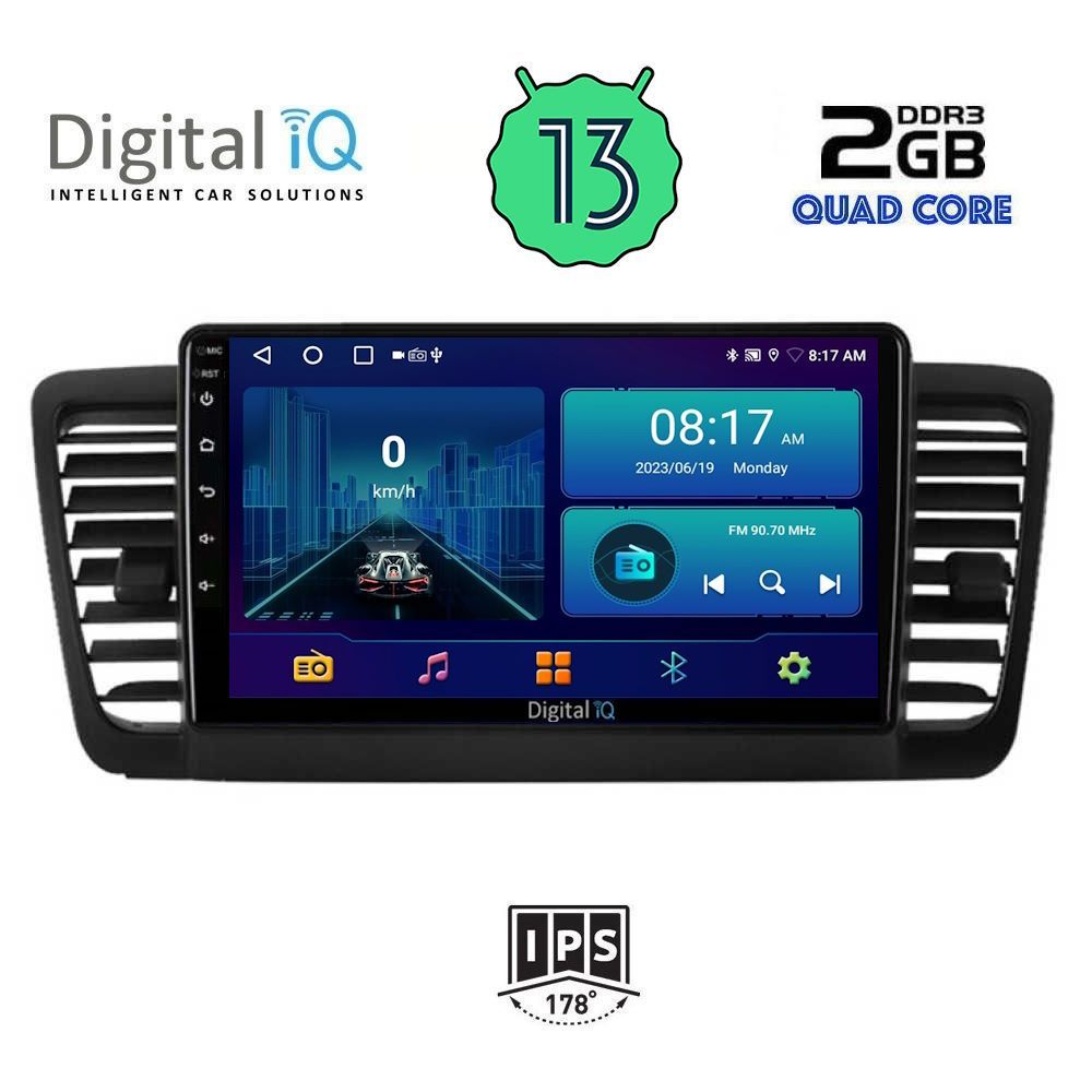 DIGITAL IQ BXB 1665_GPS (9inc) MULTIMEDIA TABLET OEM SUBARU LEGACY - OUTBACK mod. 2002-2008