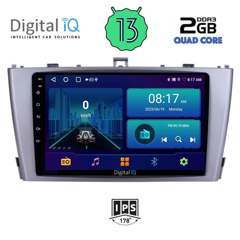 DIGITAL IQ BXB 1705_GPS (9inc) MULTIMEDIA TABLET OEM TOYOTA AVENSIS (T27) mod. 2009-2015