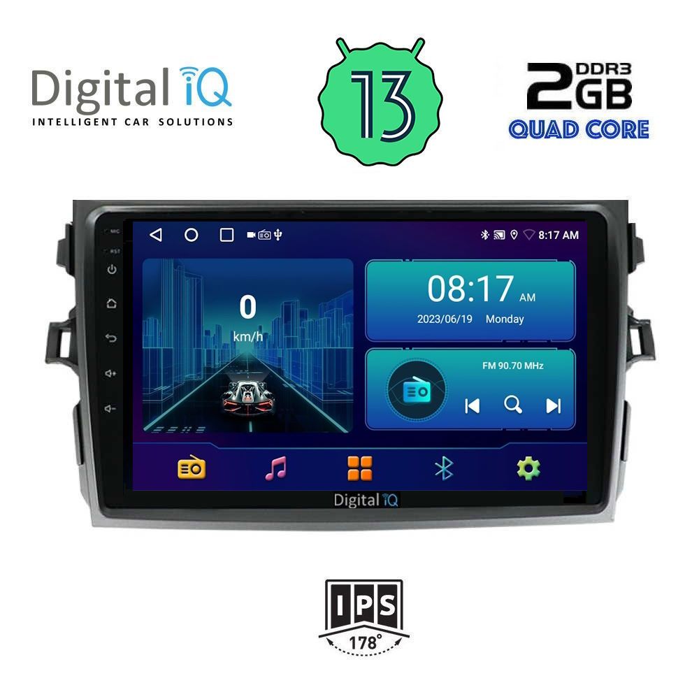 DIGITAL IQ BXB 1713_GPS (9inc) MULTIMEDIA TABLET OEM TOYOTA COROLLA 4D mod. 2006-2012