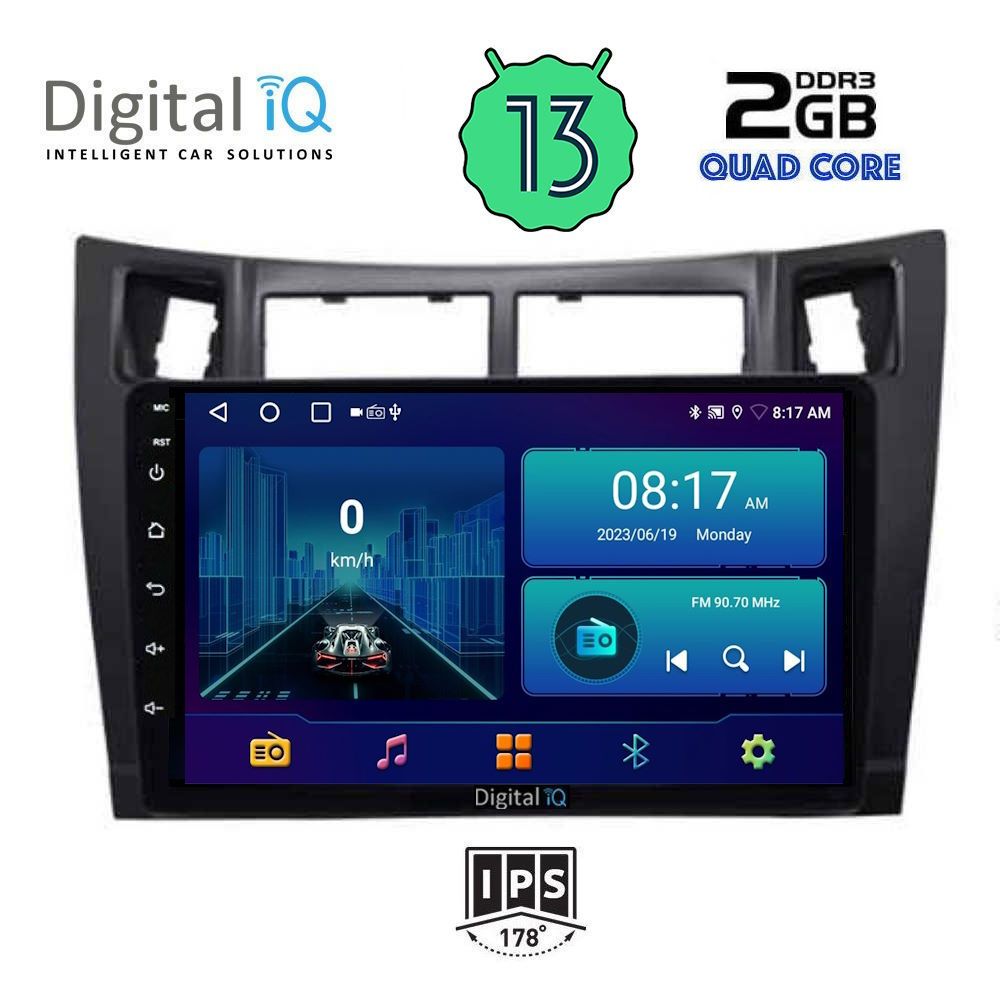 DIGITAL IQ BXB 1736_GPS (9inc) MULTIMEDIA TABLET OEM TOYOTA YARIS mod. 2006-2011