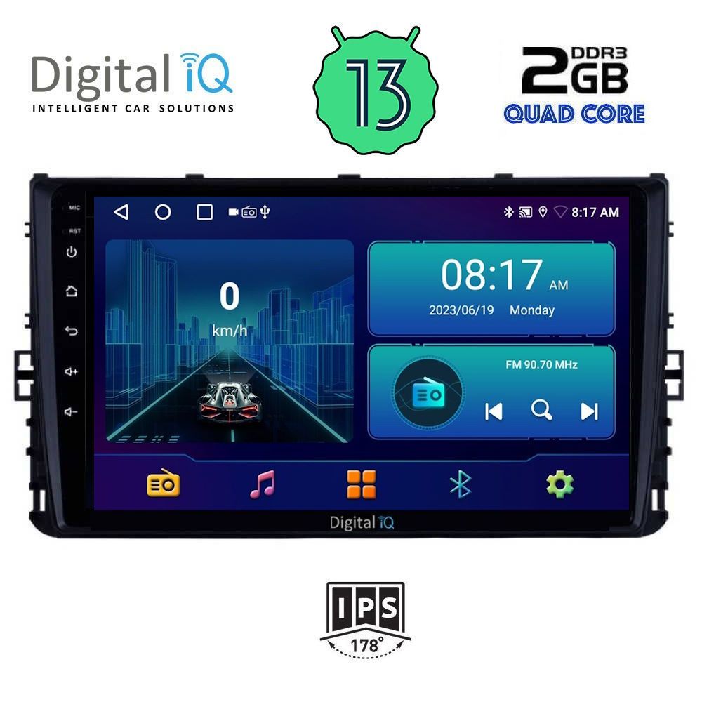 DIGITAL IQ BXB 1758_GPS (9inc) MULTIMEDIA TABLET OEM VW POLO – TROC – TCROSS mod. 2017&gt;