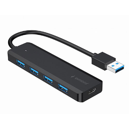 GEMBIRD 4-PORT USB 3.1 (Gen 1) HUB BLACK