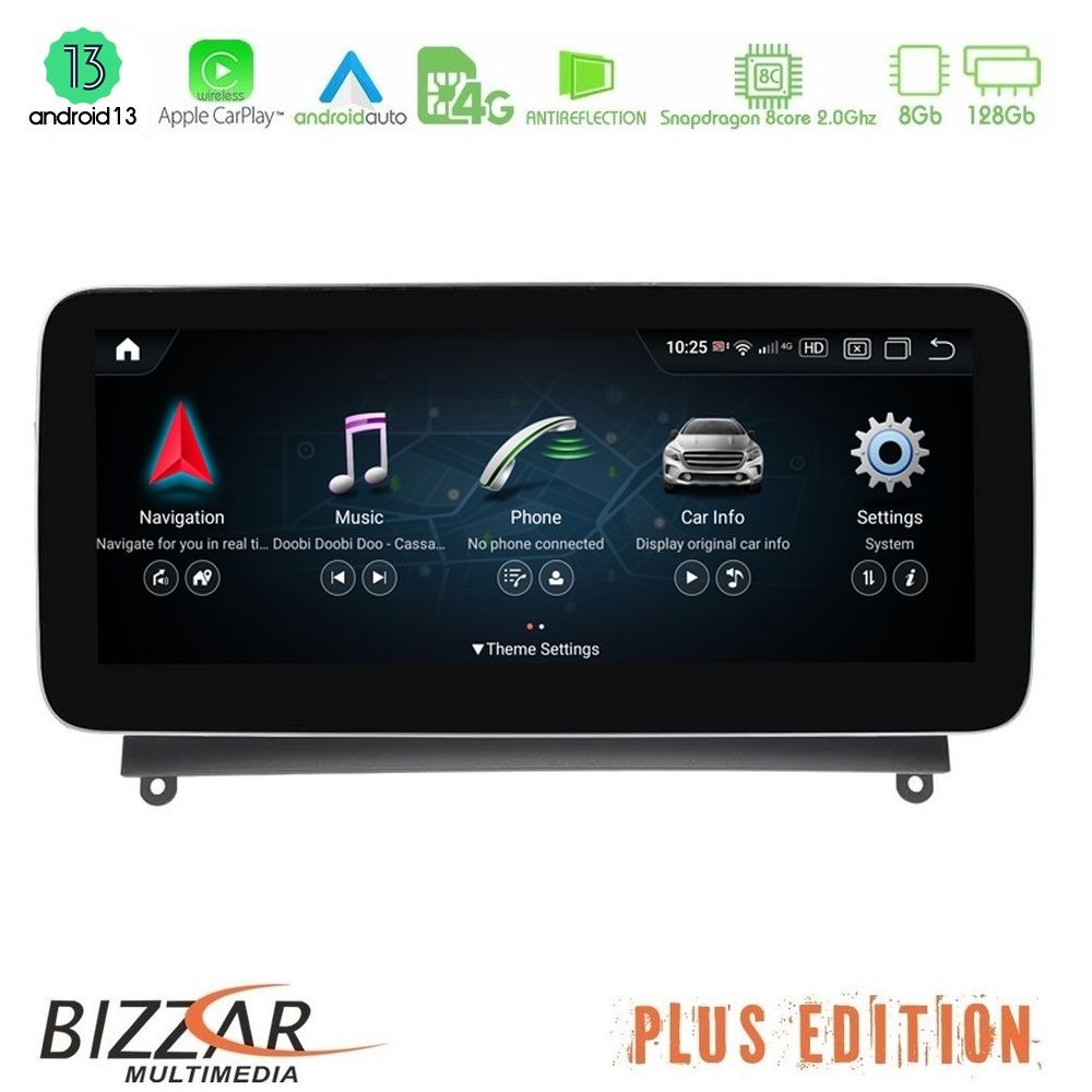 Bizzar oem Mercedes cls Class Ntg4.0 (C218) Android13 (8+128gb) Navigation Multimedia 10,25″ Anti-Reflection u-mb-6126lvds