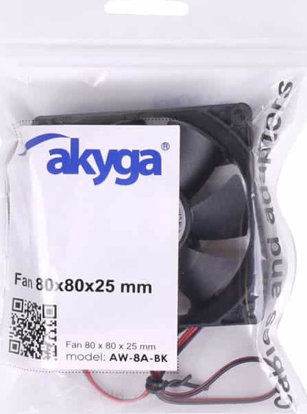 Akyga AW-8A Case Fan 80mm με Σύνδεση 2-Pin