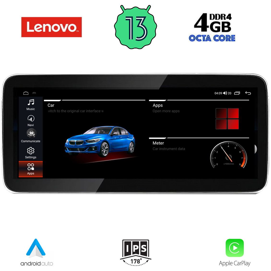 LENOVO LVG 14976_CPA (12.3inc) (CCC) MULTIMEDIA OEM BMW X5 (E70) - X6 (E71) mod. 2006-2009