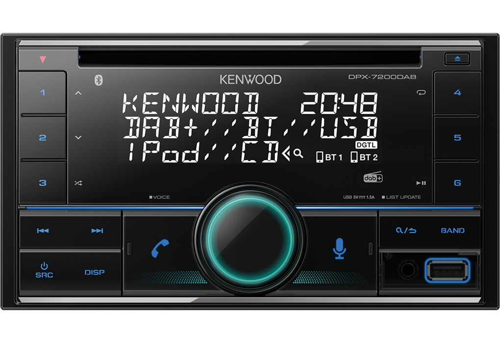 Kenwood DPX-7200DAB CD/USB Receiver with Bluetooth &amp; Digital Radio DAB+ built-in, Spotify &amp; Alexa