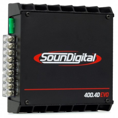 SounDigital SD400.4D Evo Τετρακάναλος Ενισχυτής 4 x 100Watt RMS/2Ω (Class D)