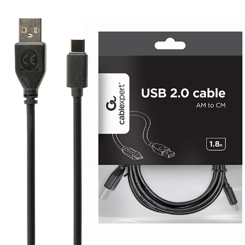 CABLEXPERT USB 2,0 AM TO TYPE-C CABLE (AM/CM) 1,8M