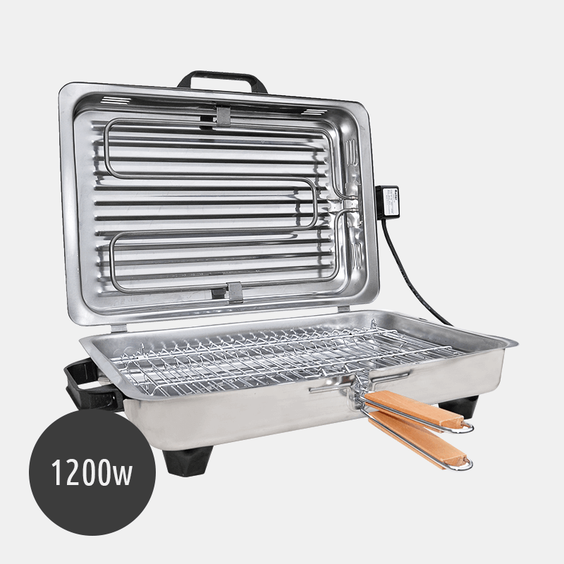 Ψηστιέρα Roller Ορθογώνια 1200w Γίγας Inox 20107