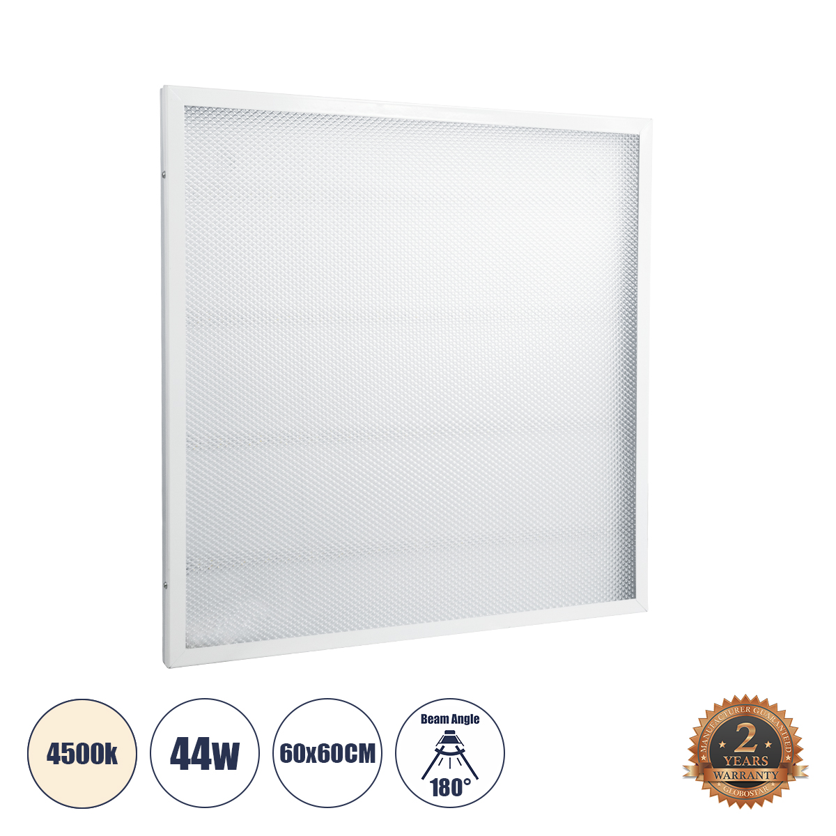 GloboStar® 60216 Χωνευτό LED Panel Transparent 60x60cm 44W 4060lm 120° CRI≥80Ra UGR