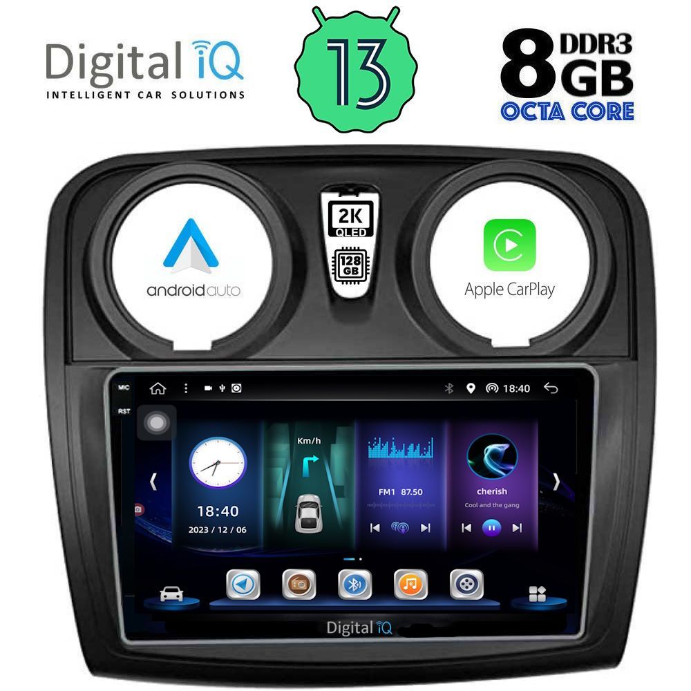 DIGITAL IQ BXD 11108_CPA (9inc) MULTIMEDIA TABLET OEM DACIA LOGAN – SANDERO mod. 2012-2019