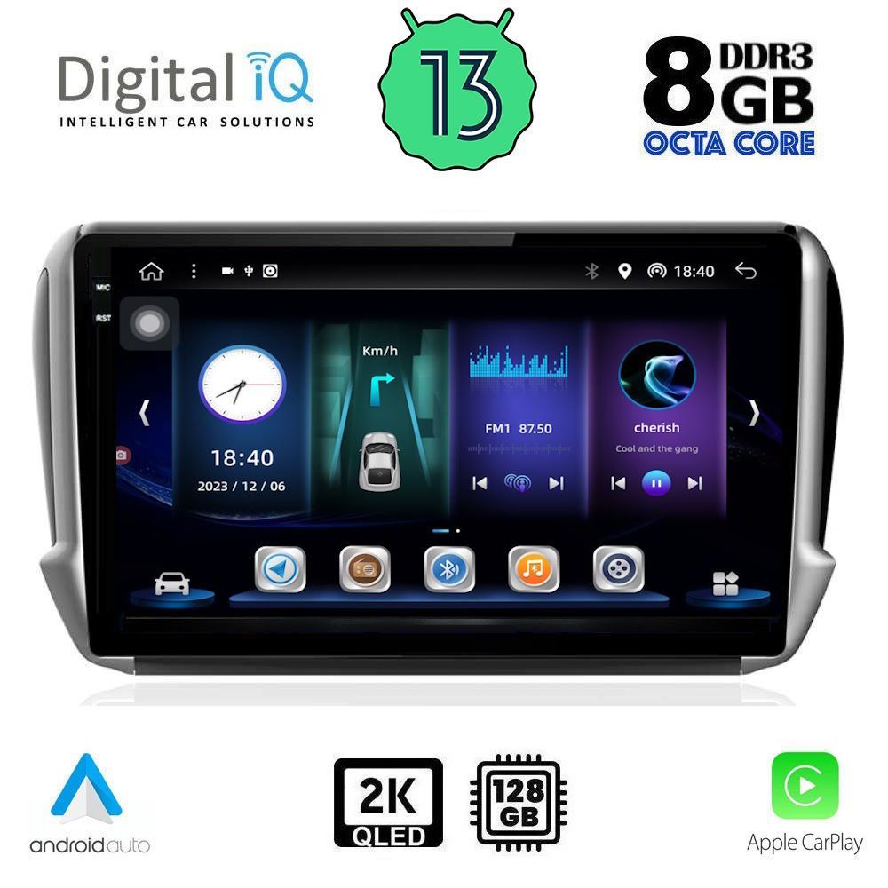 DIGITAL IQ BXD 11508_CPA (10inc) MULTIMEDIA TABLET OEM PEUGEOT 208-2008 mod. 2012-2021