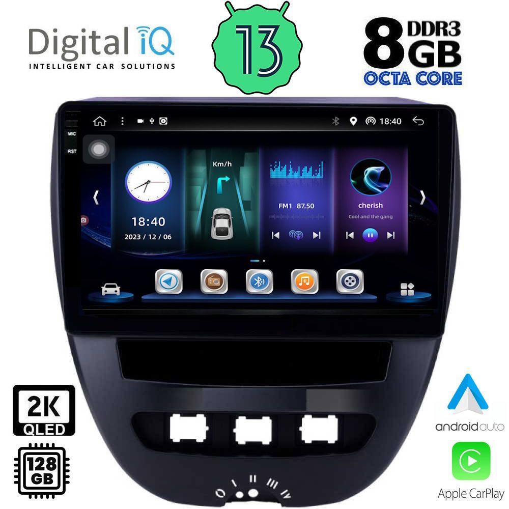 DIGITAL IQ BXD 11707_CPA (10inc) MULTIMEDIA TABLET OEM CITROEN C1-PEUGEOT 107-TOYOTA AYGO mod. 2005-2014