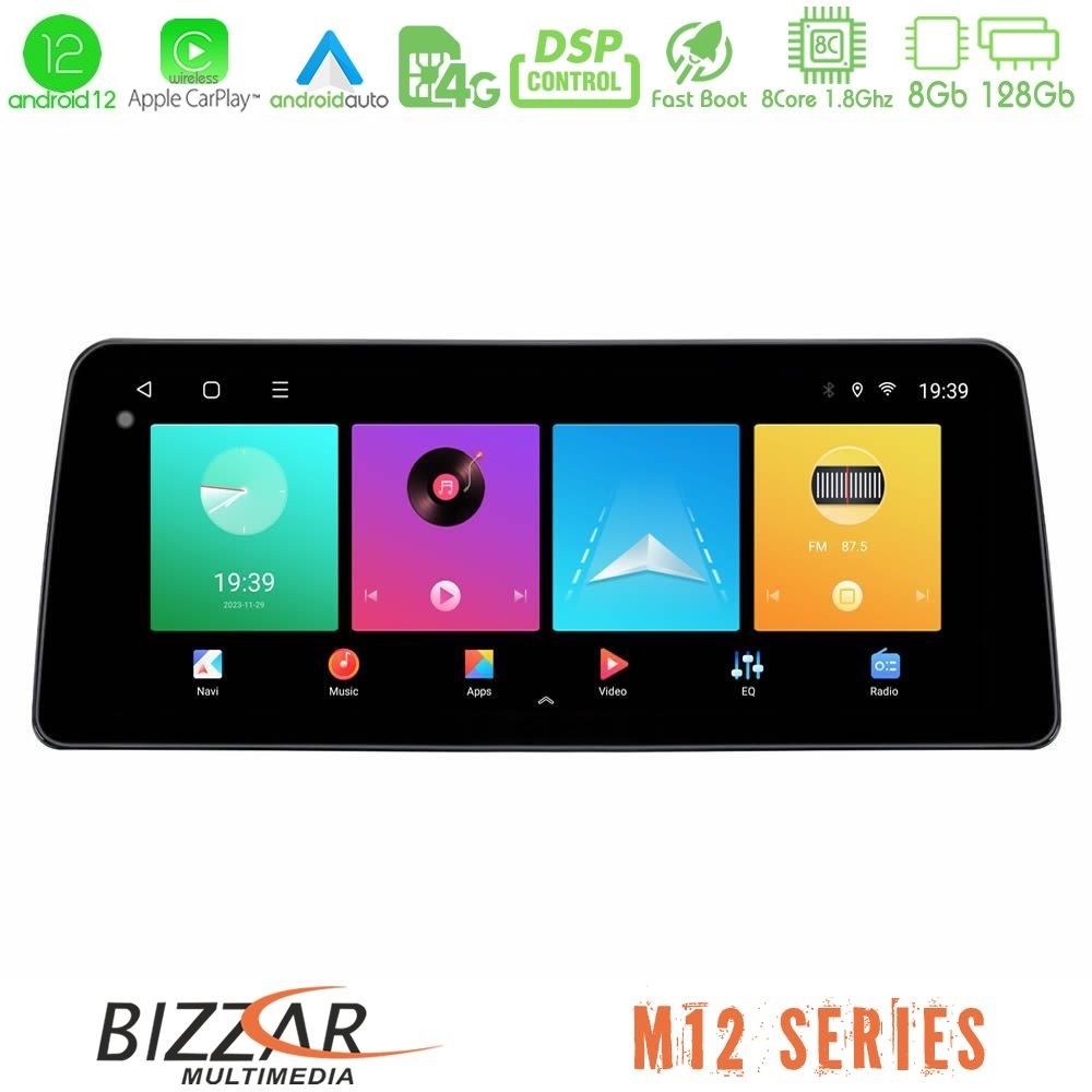 Bizzar car pad m12 Series Mercedes Sprinter W907 8core Android 12 8+128gb Navigation Multimedia Tablet 12.3 u-m12-Mb1463