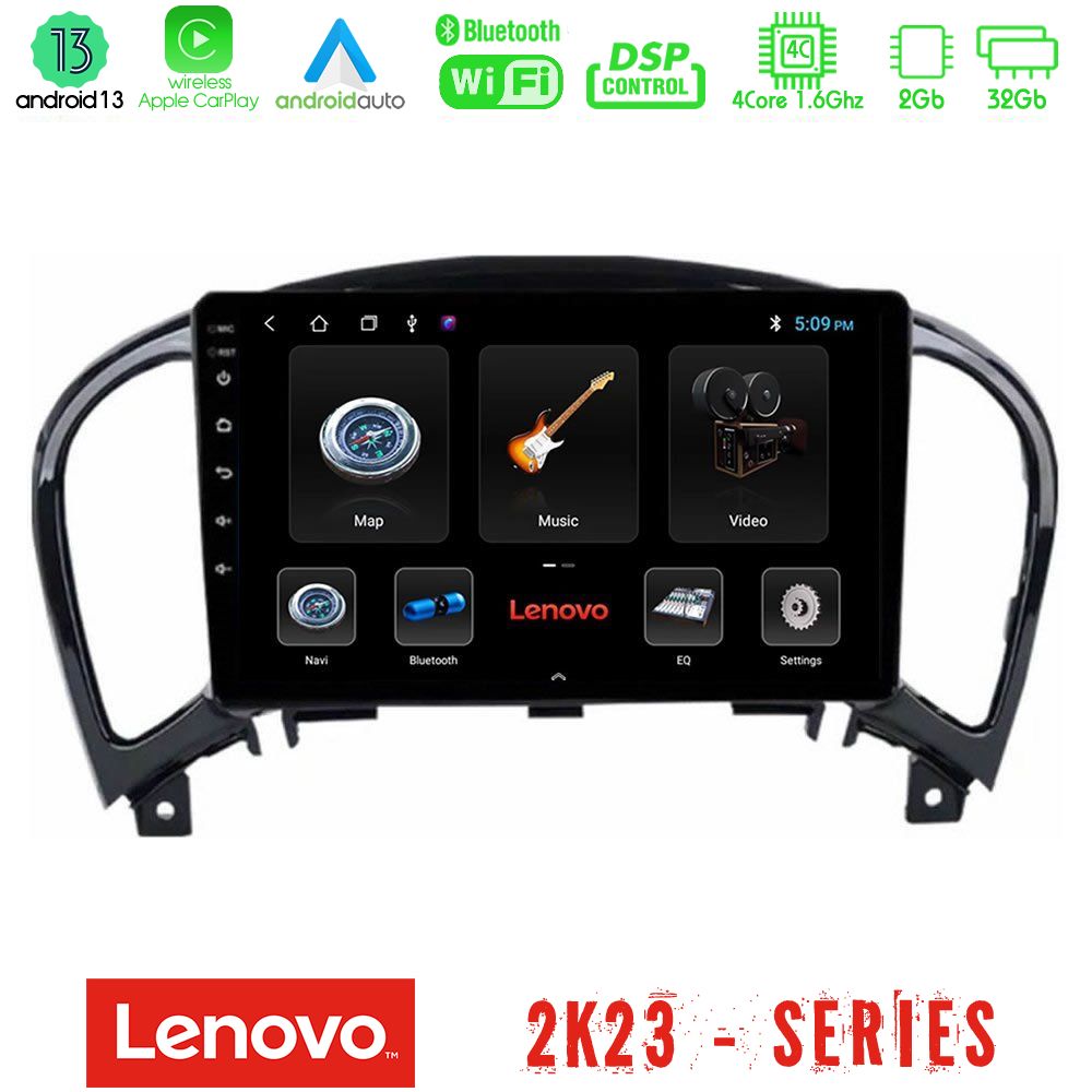 Lenovo car pad Nissan Juke 4core Android 13 2+32gb Navigation Multimedia Tablet 9 u-len-Ns0755