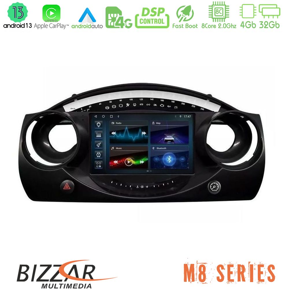 Bizzar m8 Series Mini Cooper r50 8core Android13 4+32gb Navigation Multimedia Tablet 9 u-m8-Mn1521