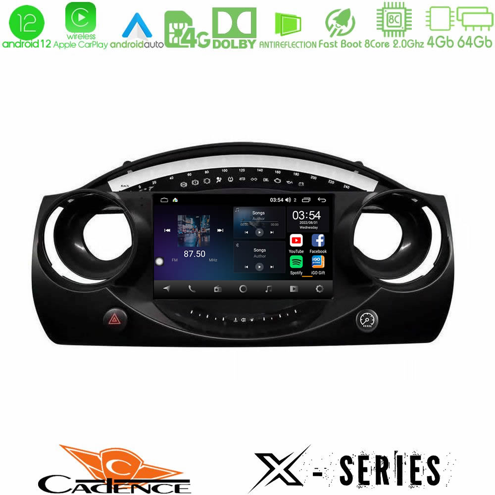 Cadence x Series Mini Cooper r50 8core Android12 4+64gb Navigation Multimedia Tablet 9 u-x-Mn1521