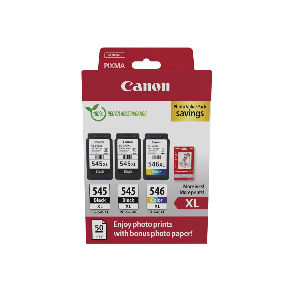 Canon Μελάνι Inkjet PG-545XLx2/CL-546XL Ph. Value Pack (8286B015) (CANCL-546XLPVP)