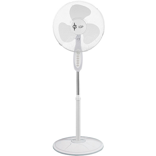 LAMTECH ROUND BASE STAND FAN 16' 40CM 45W WHITE