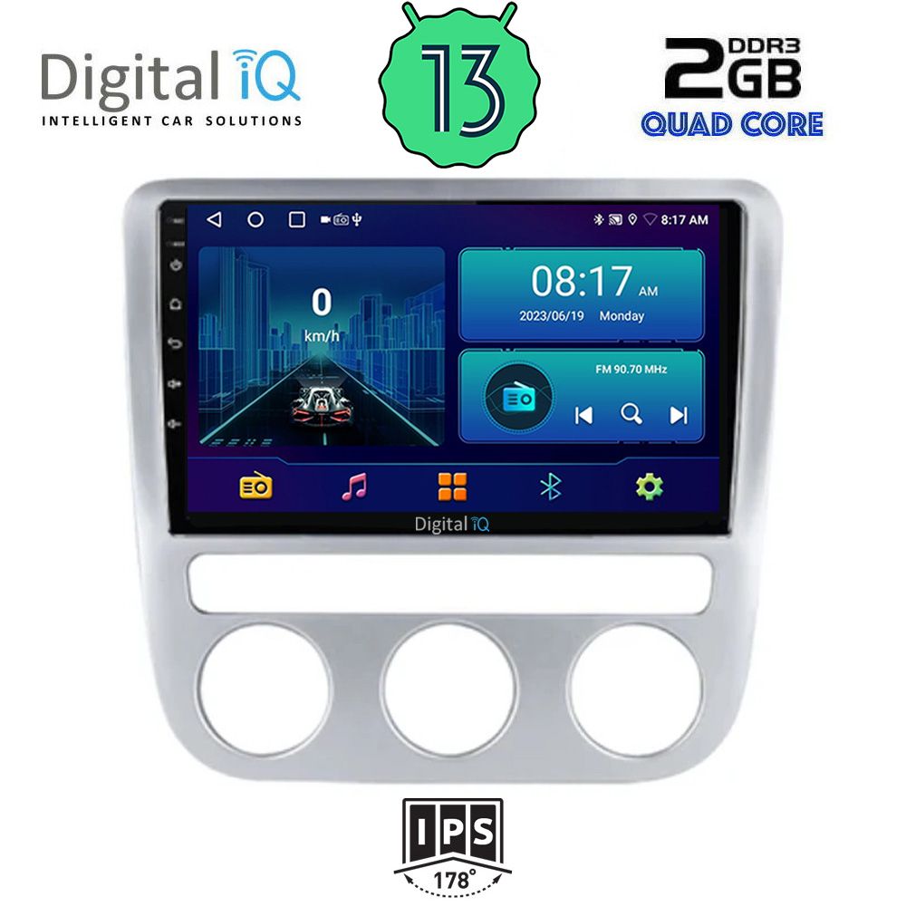 DIGITAL IQ BXB 1752_GPS CLIMA (9inc) MULTIMEDIA TABLET OEM VW EOS mod. 2006&gt; - SCIROCCO mod. 2008-2014