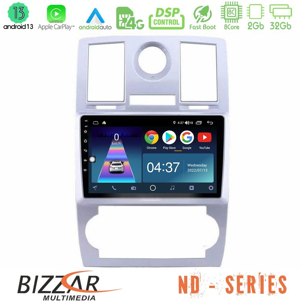 Bizzar nd Series 8core Android13 2+32gb Chrysler 300c Navigation Multimedia Tablet 9 u-nd-Ch0743