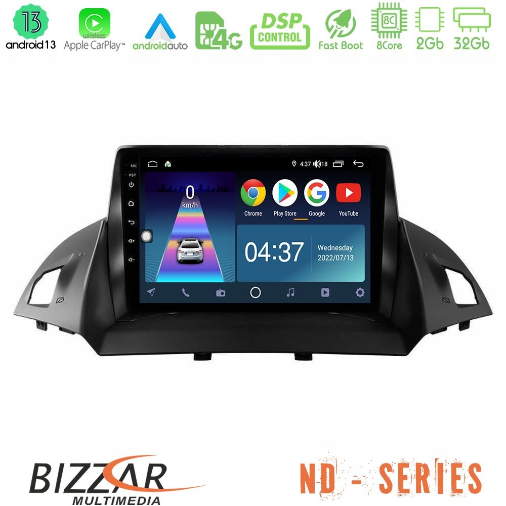 Bizzar nd Series 8core Android13 2+32gb Ford c-Max/kuga Navigation Multimedia Tablet 9 u-nd-Fd0047