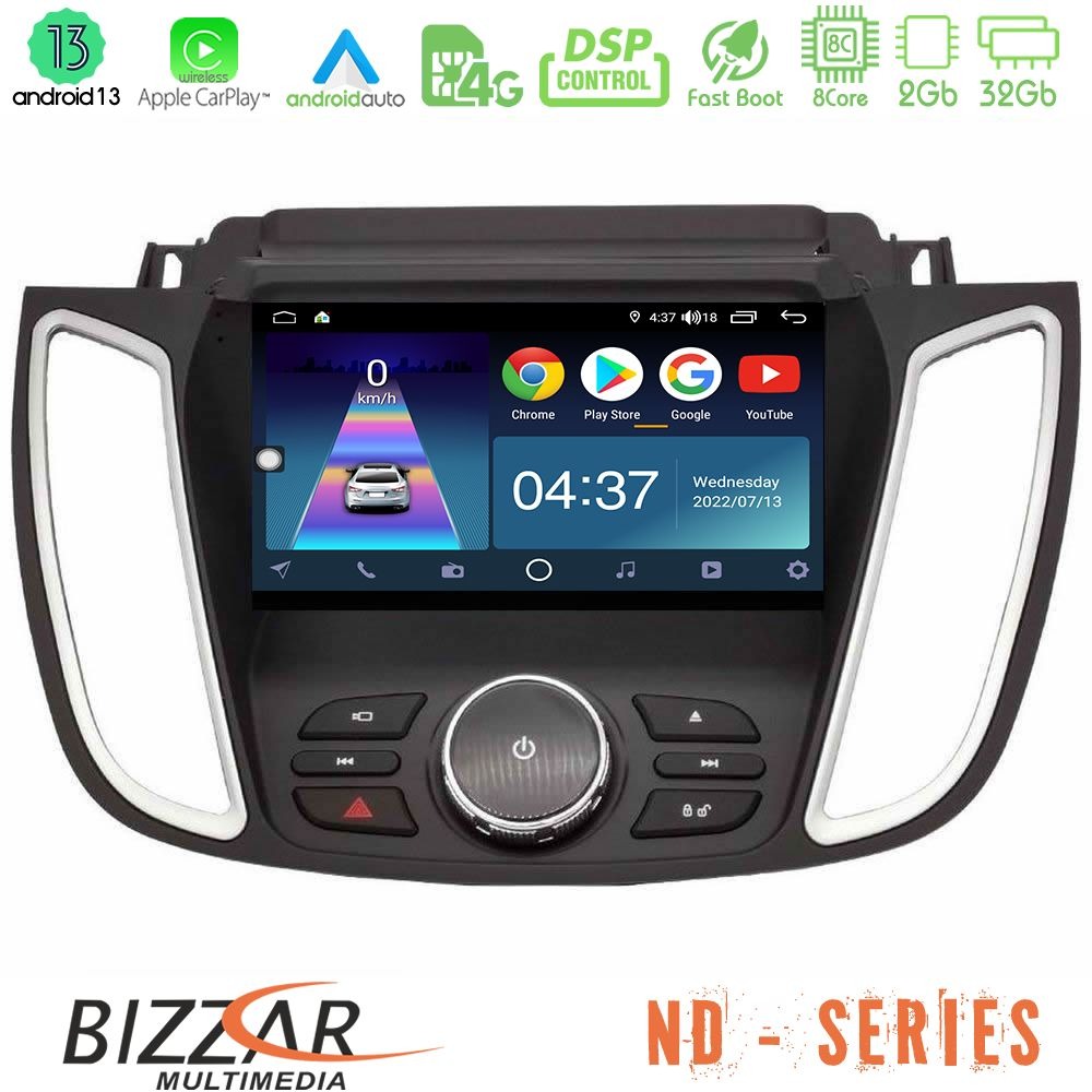 Bizzar nd Series 8core Android13 2+32gb Ford Kuga/c-max 2013-2019 Navigation Multimedia Tablet 9 u-nd-Fd2025