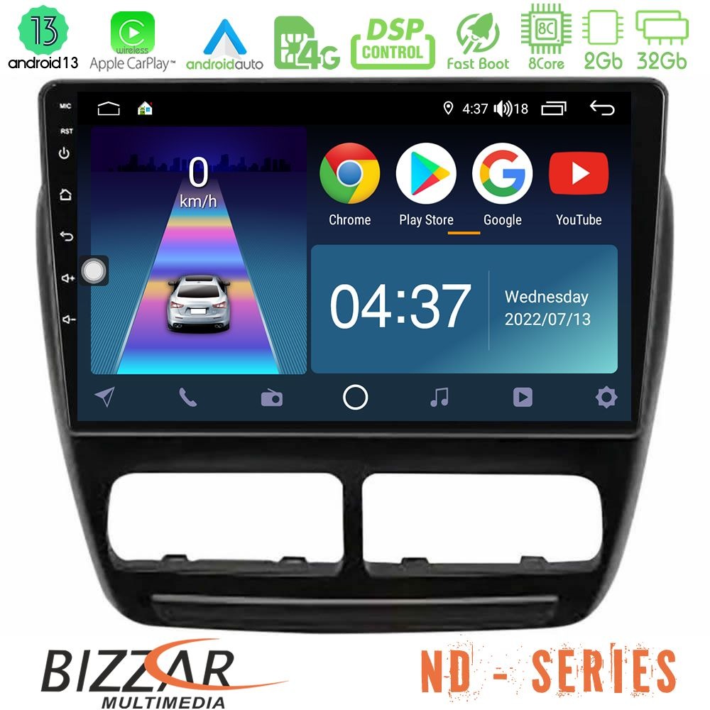 Bizzar nd Series 8core Android13 2+32gb Fiat Doblo / Opel Combo 2010-2014 Navigation Multimedia Tablet 9 u-nd-Ft1032