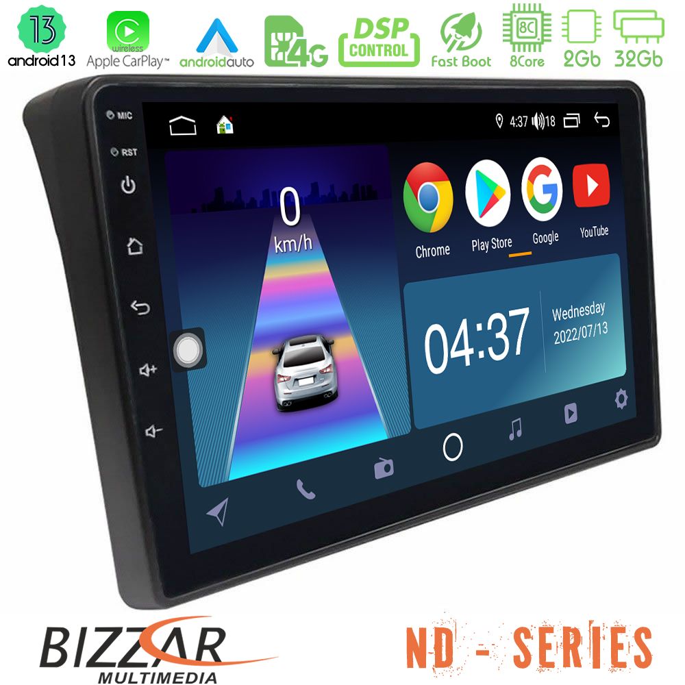 Bizzar nd Series 8core Android13 2+32gb Fiat Ducato/citroen Jumper/peugeot Boxer Navigation Multimedia Tablet 9 u-nd-Ft483