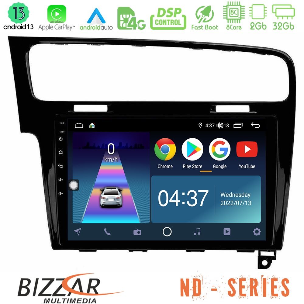 Bizzar nd Series 8core Android13 2+32gb vw Golf 7 Navigation Multimedia Tablet 10 u-nd-Vw0003pb