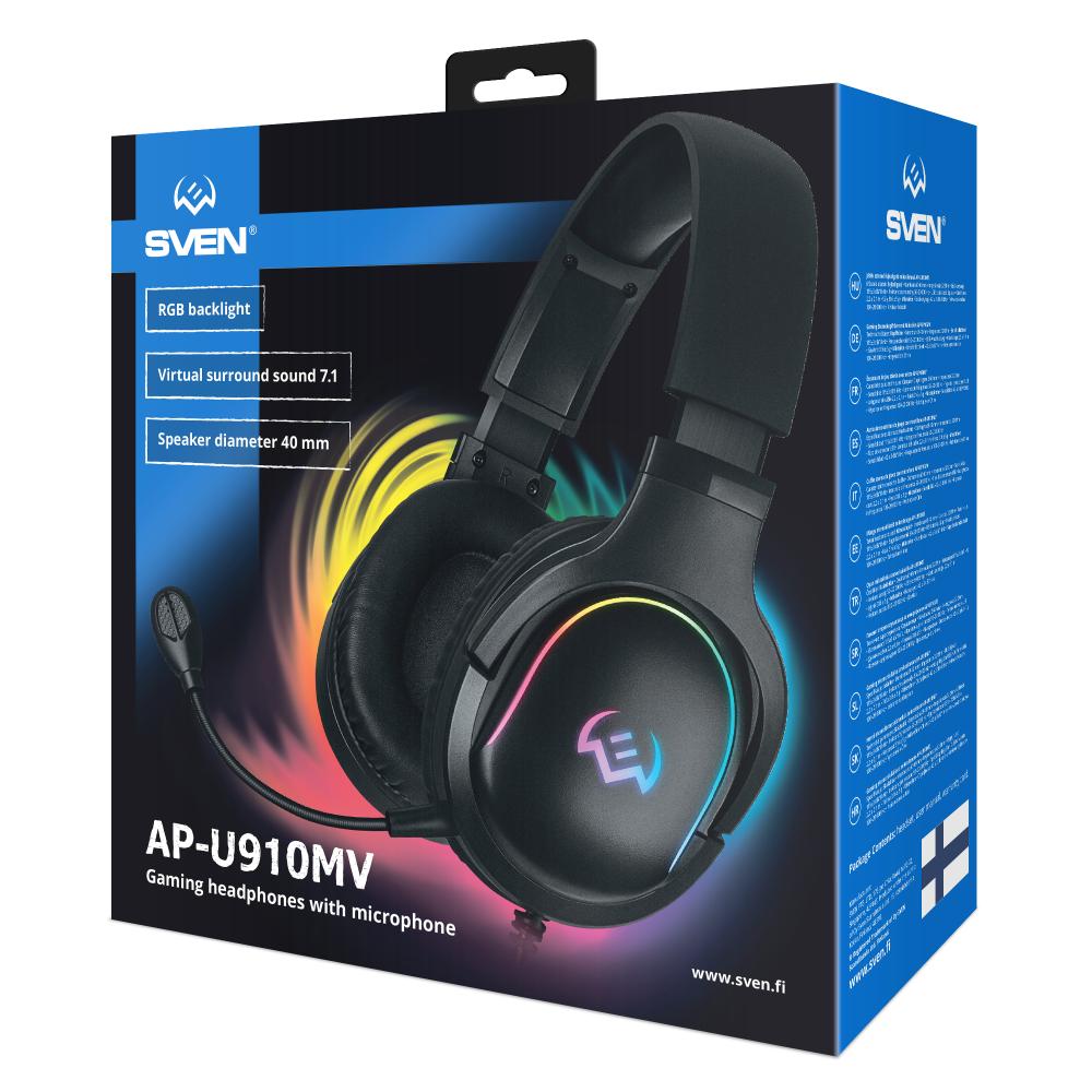 Sven Gaming Headphones With Microphone AP-U910MV Black (SV-021078)