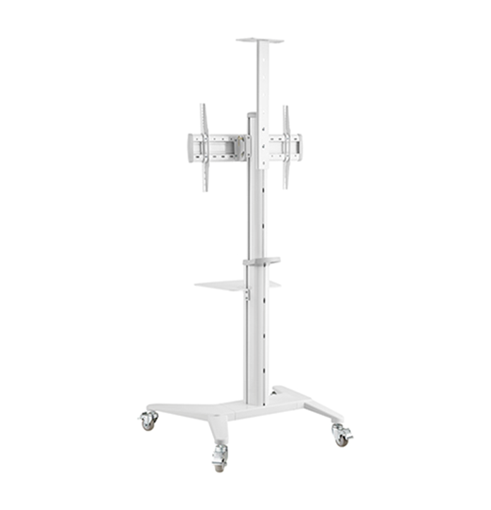 GEMBIRD ALUMINUM TV FLOOR STAND WITH CASTER WHEELS 37'-70' WHITE