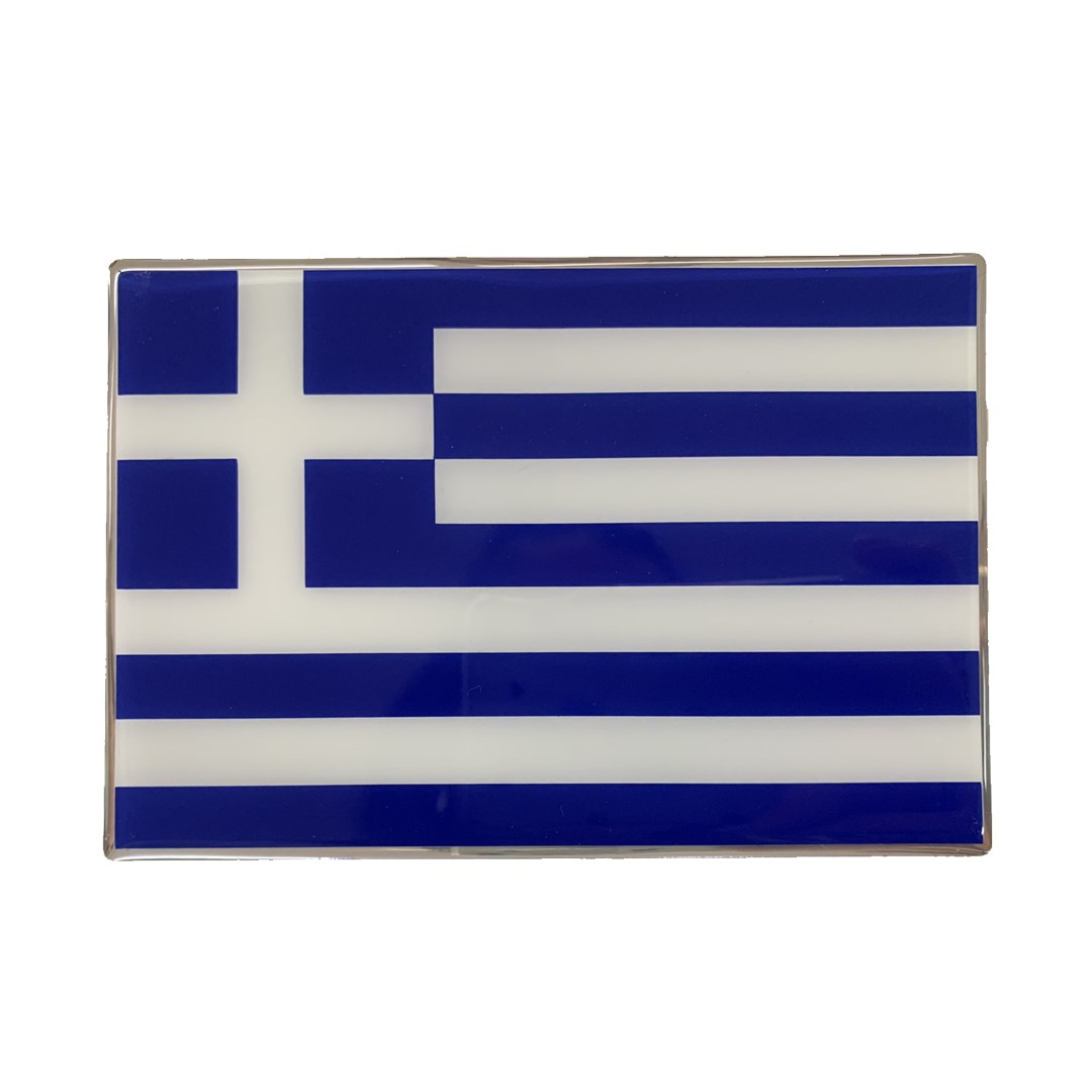 ΑΥΤ.GREECE/3-RXCCA GREECE ΑΥΤΟΚΟΛΛΗΤΗ ΕΛΛΗΝΙΚΗ ΣΗΜΑΙΑ 13,8 X 9,4 cm ΜΠΛΕ/ΛΕΥΚΟ/ΧΡΩΜΙΟ ΜΕ ΕΠΙΚΑΛΥΨΗ ΕΠΟΞΕΙΔΙΚΗΣ ΡΥΤΙΝΗΣ (ΥΓΡΟ ΓΥΑΛΙ) - 1 ΤΕΜ.