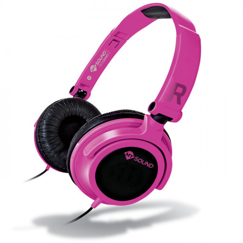 MELICONI MYSOUND SPEAK SMART FLUO FUCSIA-BLACK ON-EAR STEREO HEADSET WITH MIC
