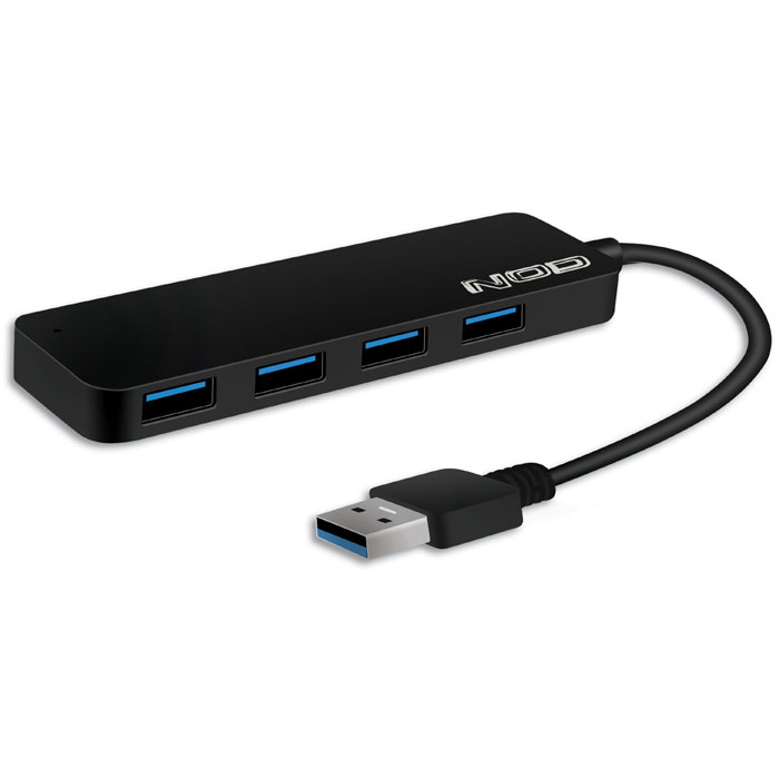 NOD METAL HUB 4.3 USB 3.0 4PORTS ALUMINUM BLACK