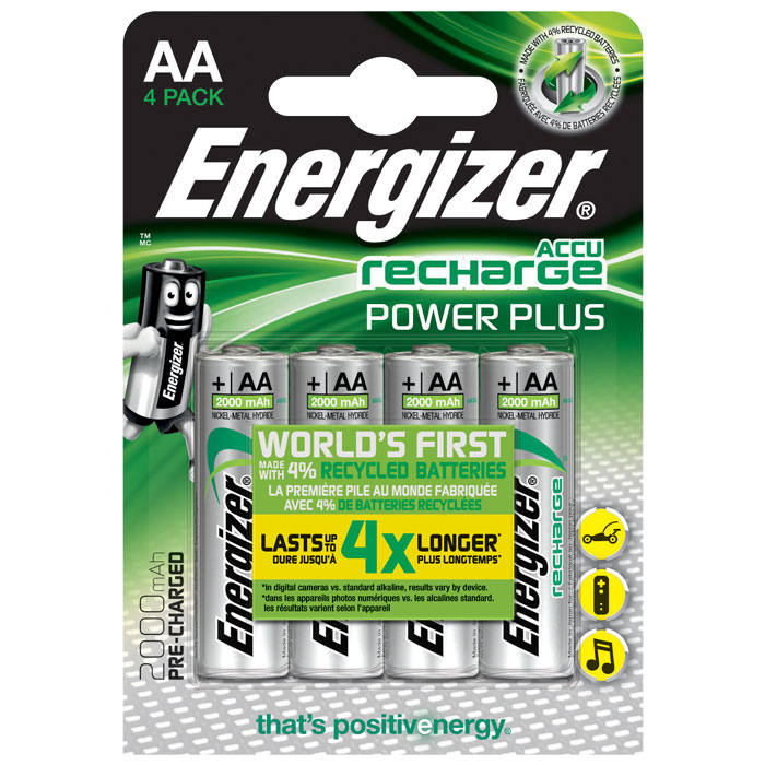 ENERGIZER AA-HR6/2000mAh/4TEM POWER PLUS RECHARGEABLE F016480