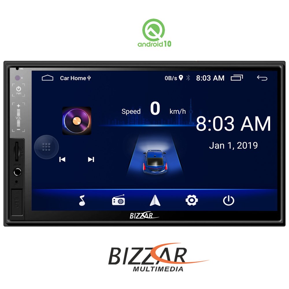 Bizzar 2din Deck Android 10 (1+16gb) Multimedia u-bl-4c-Uv72