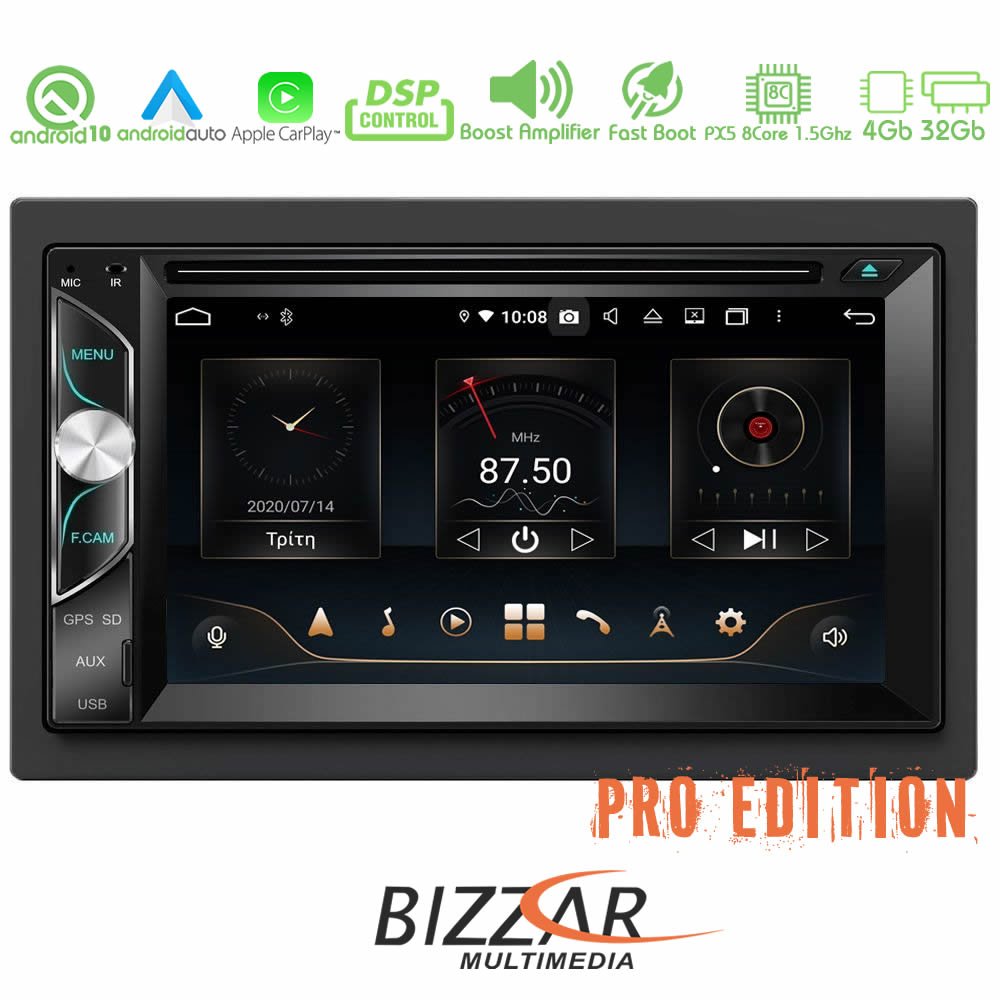 Bizzar pro Edition 2din Universal Android 10.0 8core Navigation Multimedia u-bl-8c-Uv22-pro