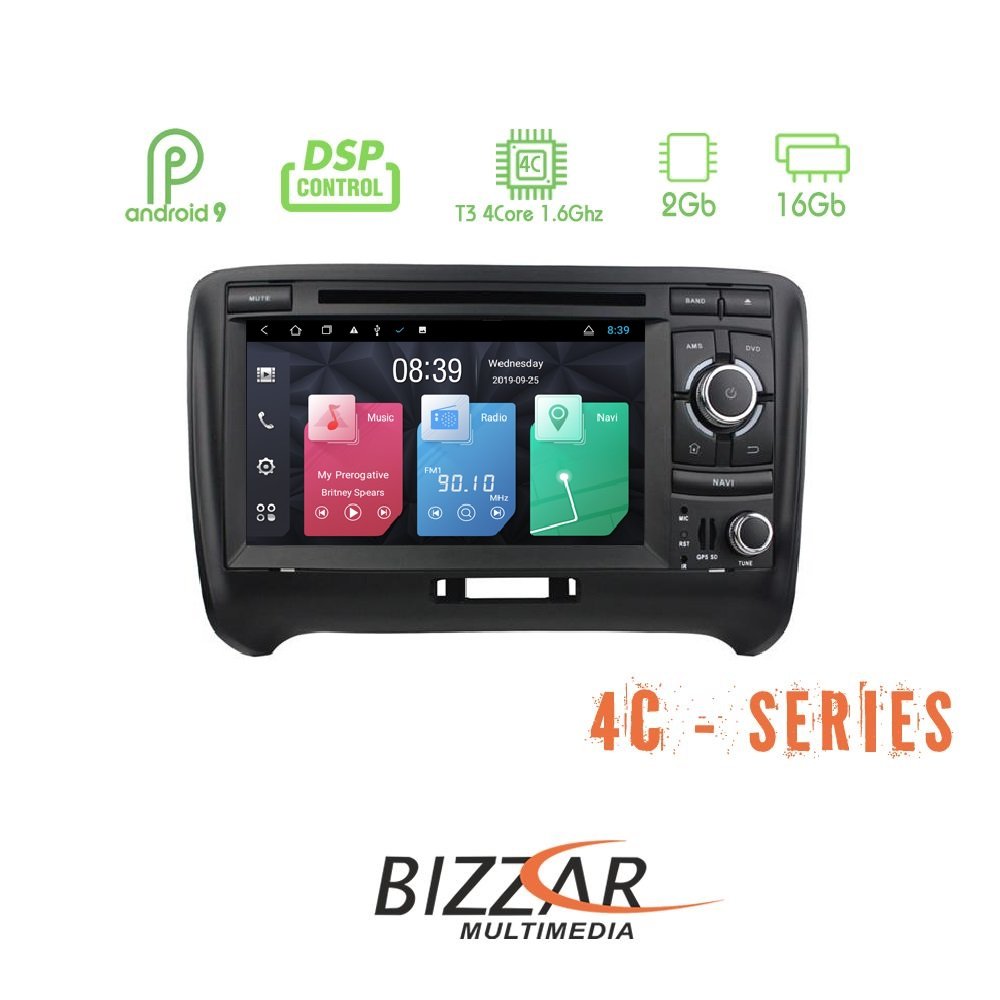 Bizzar Audi tt Android 9.0 pie 4core Navigation Multimedia u-bl-4c-Au25