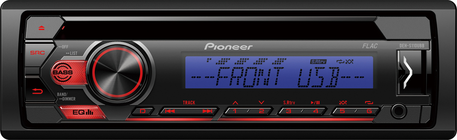 Pioneer DEH-S110UBB Ραδιο-CD με USB με μπλε-κοκκινο